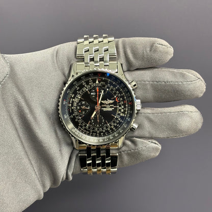 Breitling Navitimer 46mm Black Dial Watch Ref# A21350 - Happy Jewelers Fine Jewelry Lifetime Warranty