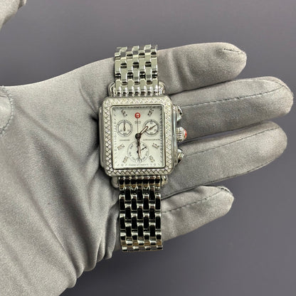 Michele Deco 33mm White Dial Watch Ref# MW06P01A1046 - Happy Jewelers Fine Jewelry Lifetime Warranty