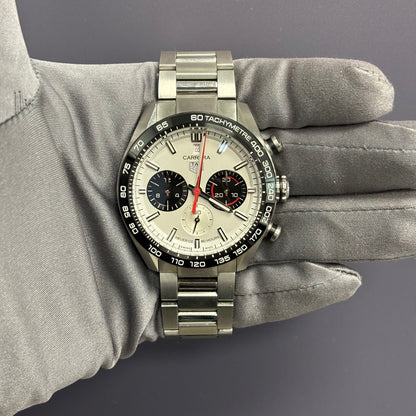 Tag Heuer Carrera 44mm White Dial Watch Ref# CBN2A1D - Happy Jewelers Fine Jewelry Lifetime Warranty