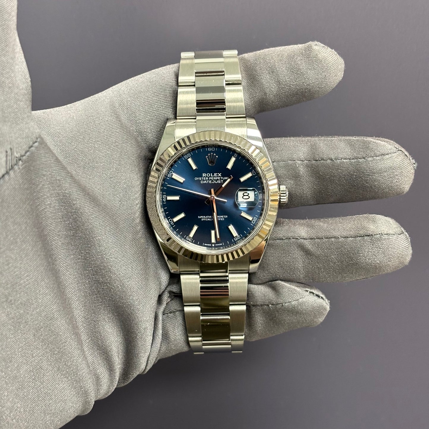 Rolex Datejust 41mm Blue Dial Watch Ref# 126334