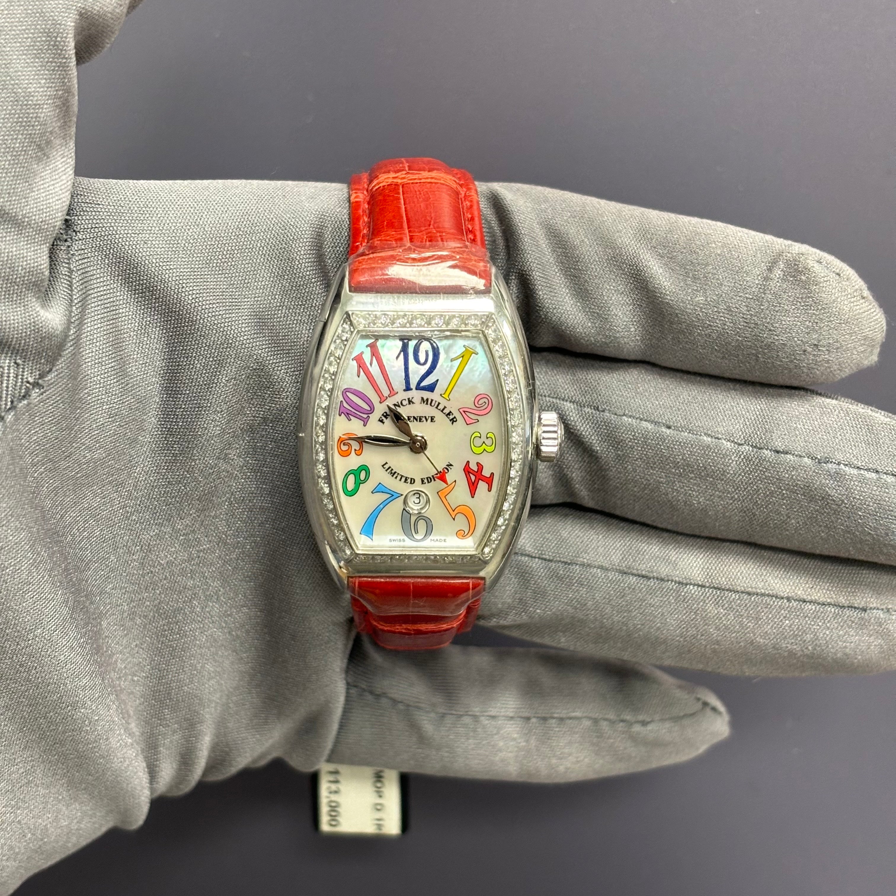 Franck Muller Cintree Curvex 28mm MOP Dial Watch Ref# 8005 L SC DT COL DRM MOP D 1R - Happy Jewelers Fine Jewelry Lifetime Warranty