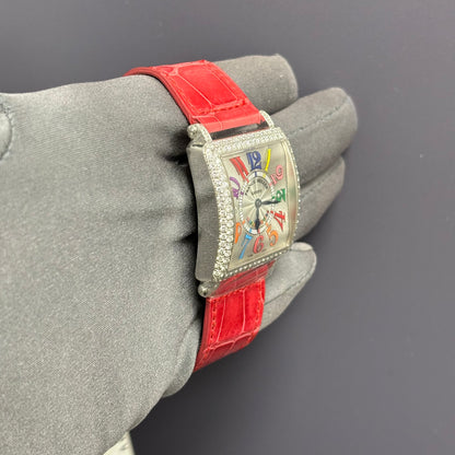 Franck Muller Master Square 26mm Silver Dial Watch Ref# 6002 M QZ D COL DR V - Happy Jewelers Fine Jewelry Lifetime Warranty