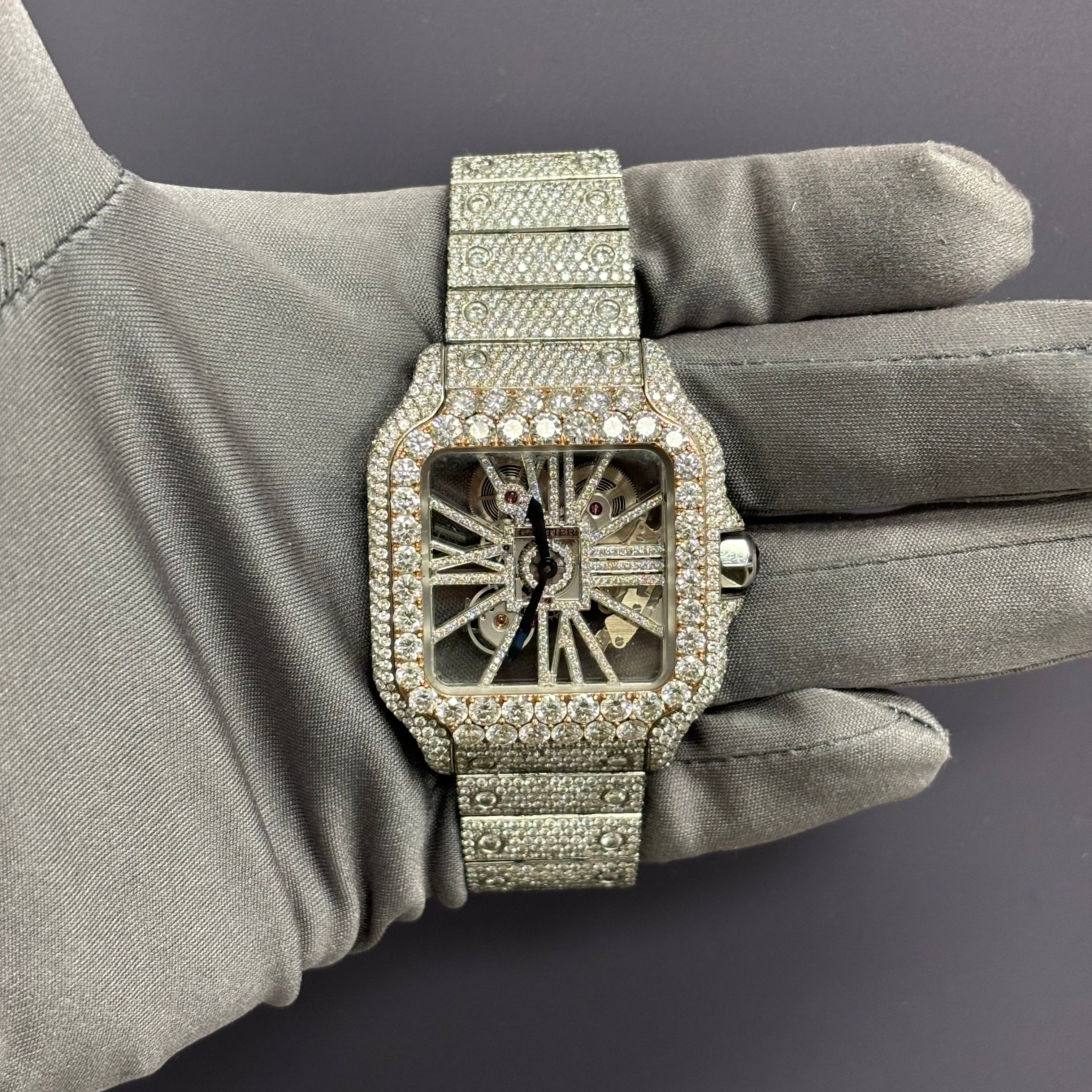 Cartier Santos 39.8mm Skeleton Dial Watch Ref# WHSA0015 - Happy Jewelers Fine Jewelry Lifetime Warranty