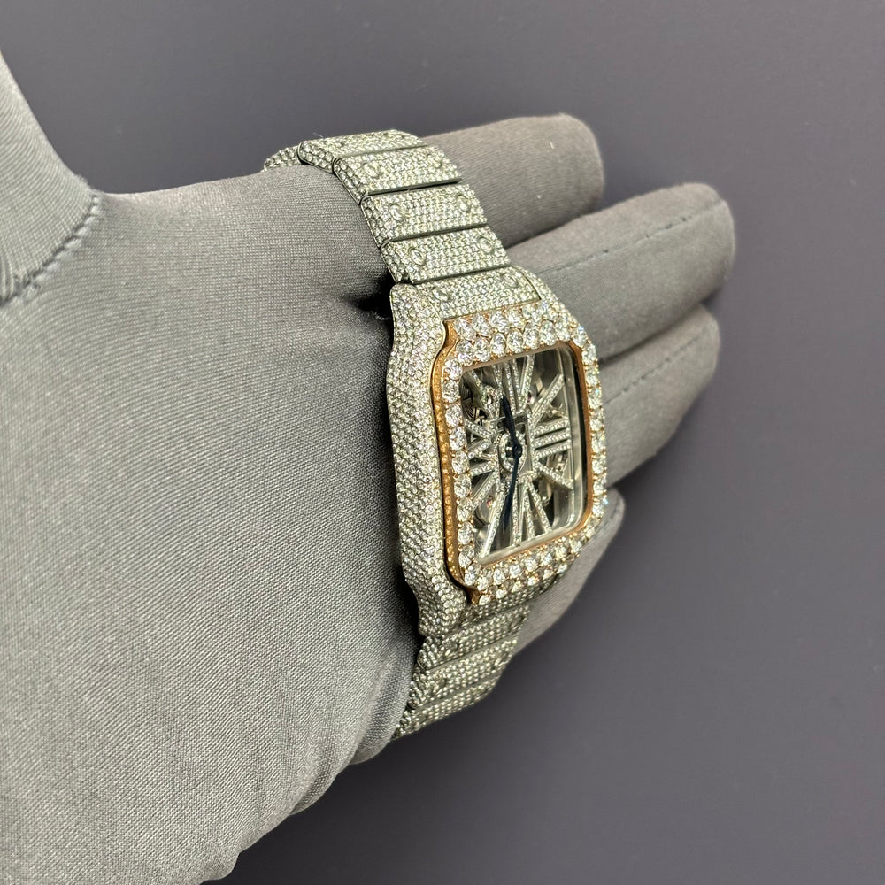 Cartier Santos 39.8mm Skeleton Dial Watch Ref# WHSA0015