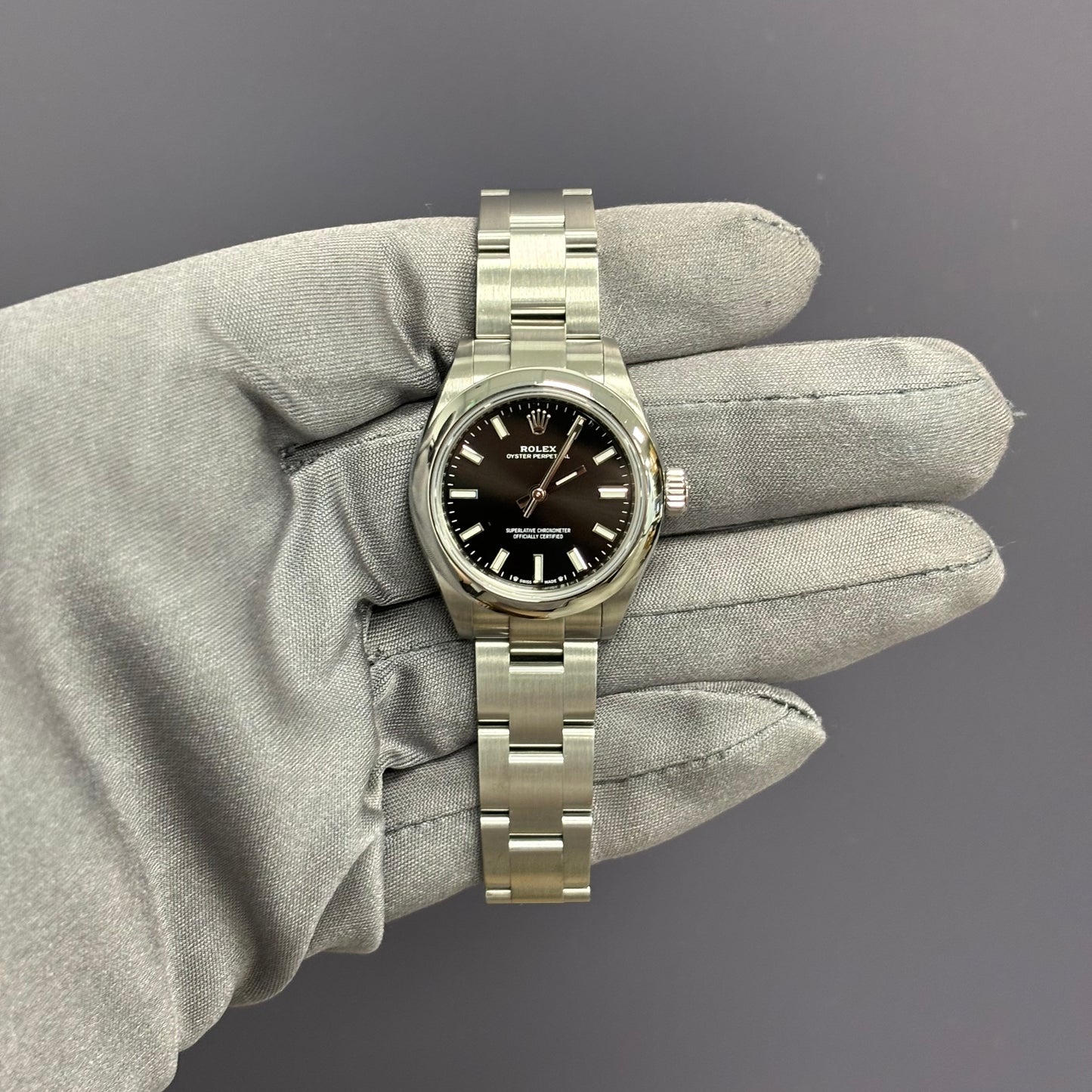 Rolex Oyster Perpetual 28mm Black Dial Watch Ref# 276200