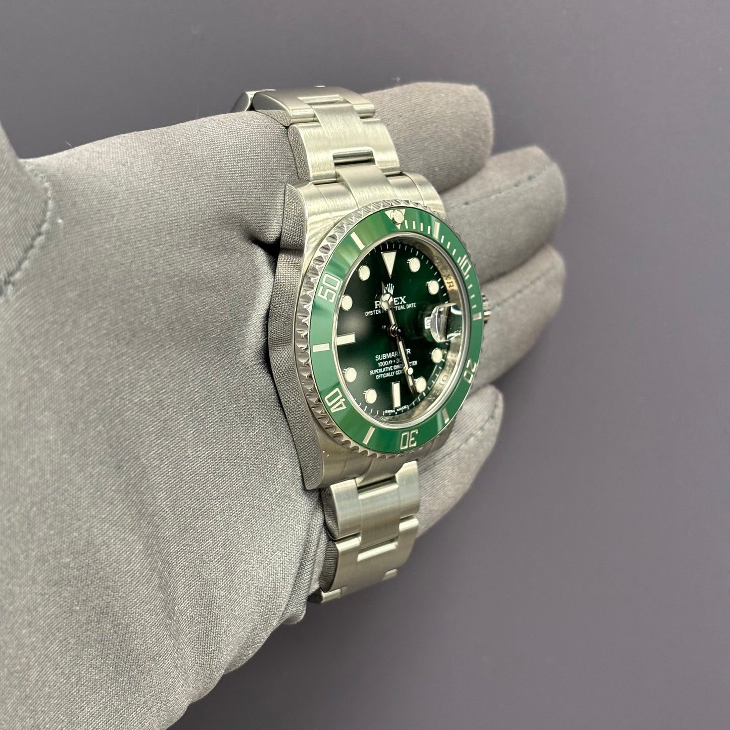 Rolex Submariner 40mm Green Dial Watch Ref# 116610LV