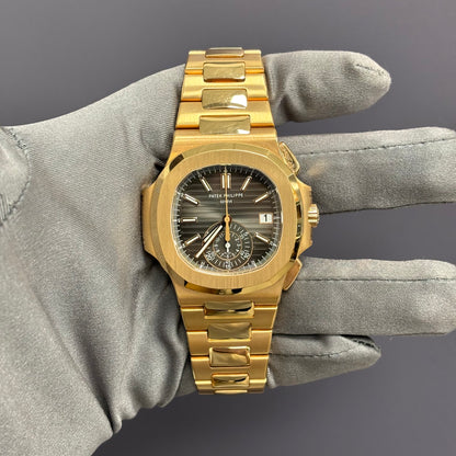 Patek Philippe Nautilus 40.5mm Grey Dial Watch Ref# 5980R-010 - Happy Jewelers Fine Jewelry Lifetime Warranty