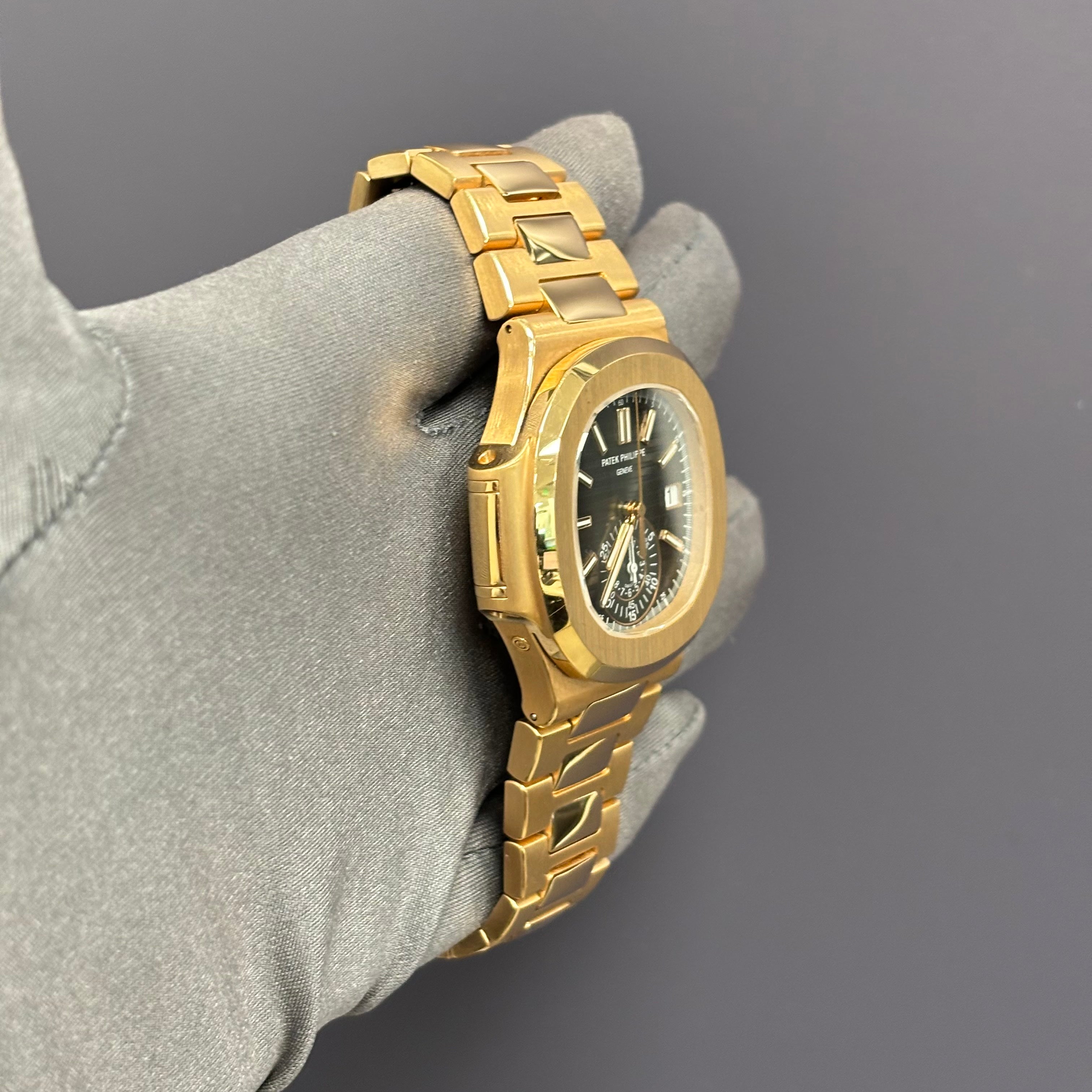 Patek Philippe Nautilus 40.5mm Grey Dial Watch Ref# 5980R-010 - Happy Jewelers Fine Jewelry Lifetime Warranty