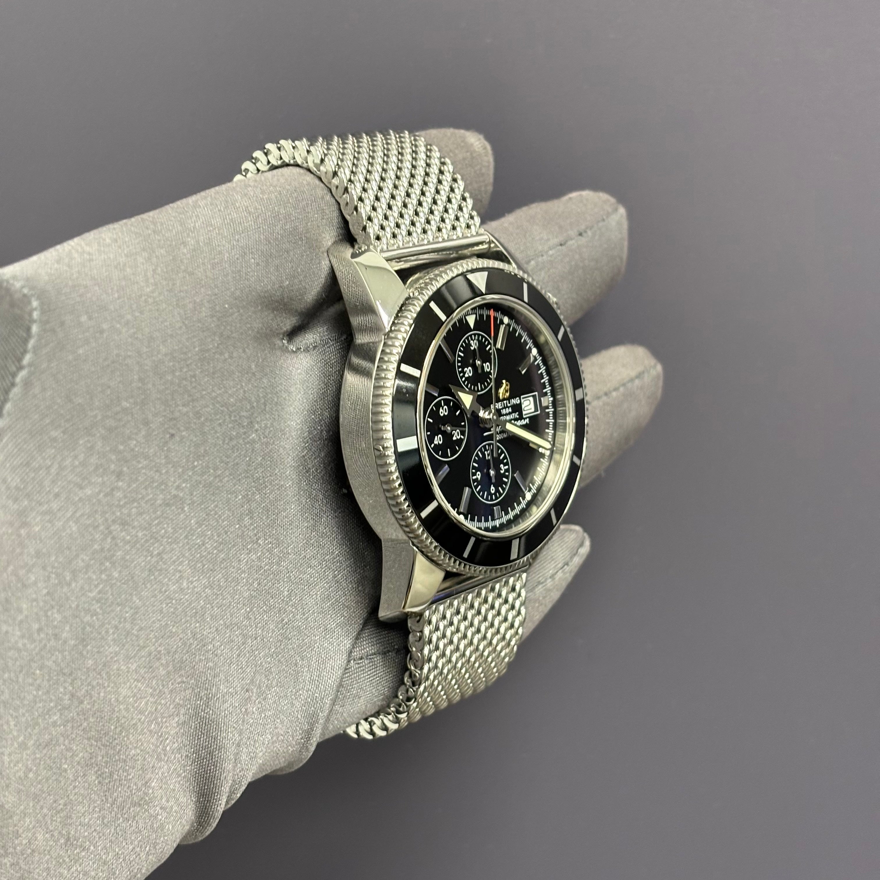 Breitling Superocean 46mm Black Dial Watch Ref# A13320 - Happy Jewelers Fine Jewelry Lifetime Warranty