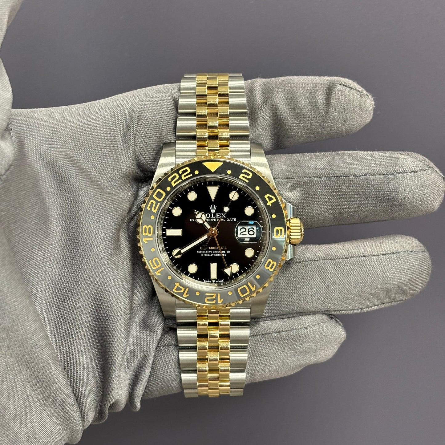 Rolex GMT-Master II 40mm Black Dial Watch Ref# 126713GRNR