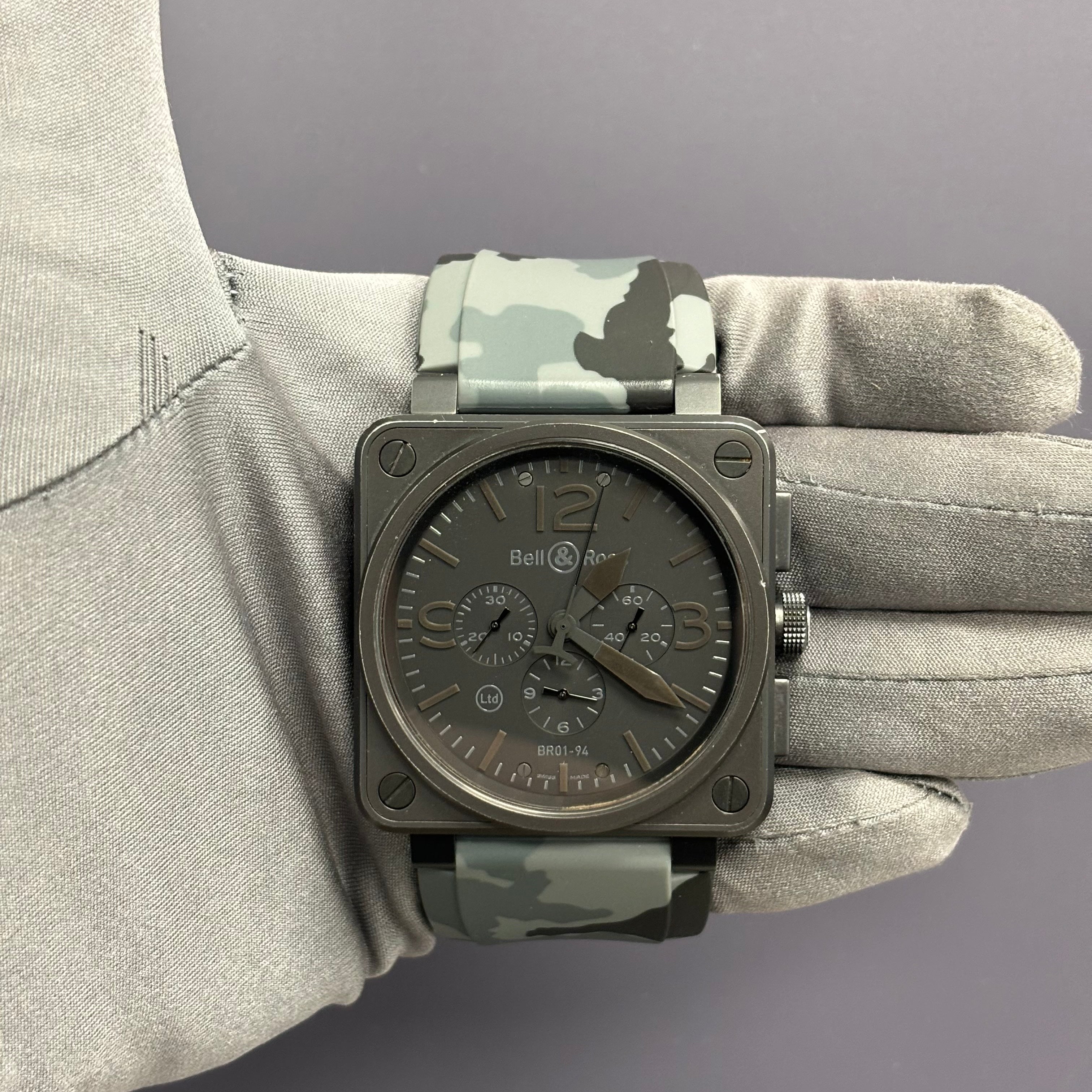 Bell & Ross BR01-94 46mm Black Dial Watch Ref# BR01-94-SBla - Happy Jewelers Fine Jewelry Lifetime Warranty