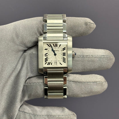 Cartier Tank 28mm White Dial Watch Ref# W51002Q3 - Happy Jewelers Fine Jewelry Lifetime Warranty