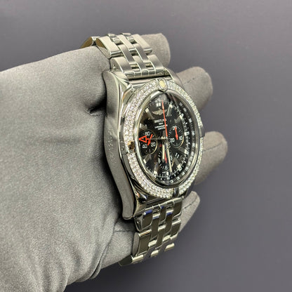 Breitling Chronomat 47mm Black Dial Watch Ref# AB0412 - Happy Jewelers Fine Jewelry Lifetime Warranty