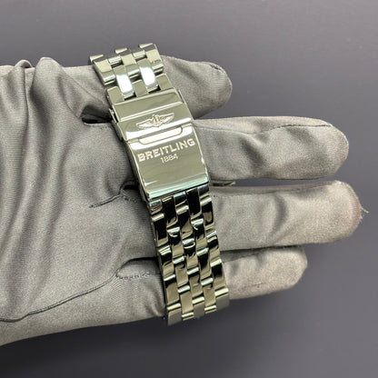 Breitling Chronomat 47mm Black Dial Watch Ref# AB0412 - Happy Jewelers Fine Jewelry Lifetime Warranty