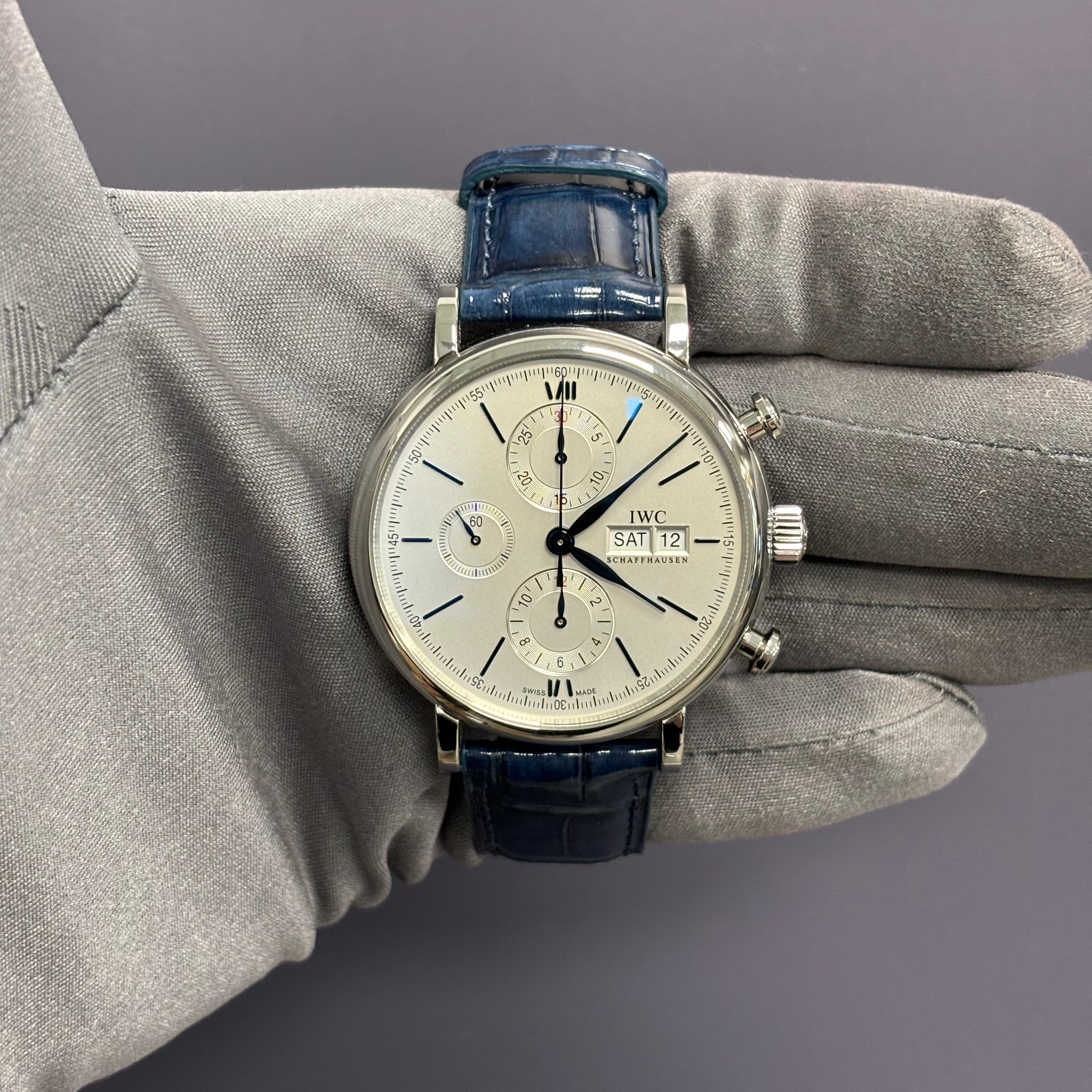 IWC Portofino 42mm White Dial Watch Ref# IW391037 - Happy Jewelers Fine Jewelry Lifetime Warranty