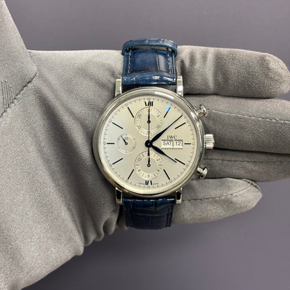 IWC Portofino 42mm White Dial Watch Ref# IW391037 - Happy Jewelers Fine Jewelry Lifetime Warranty