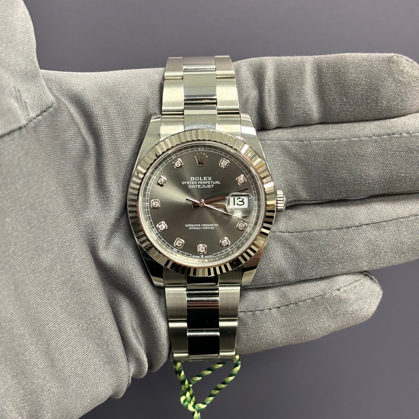 Rolex Datejust 41mm Rhodium Dial Watch Ref# 126334