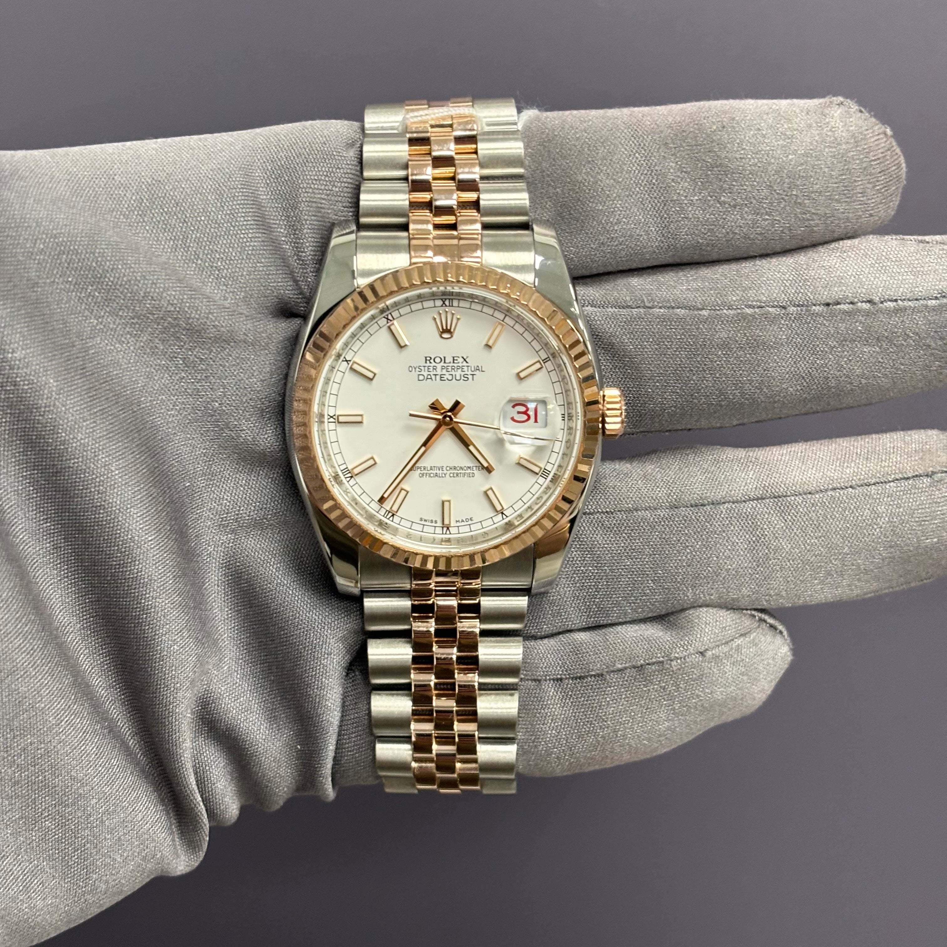 Rolex Datejust 36mm White Dial Watch Ref# 116231 - Happy Jewelers Fine Jewelry Lifetime Warranty