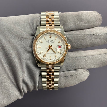 Rolex Datejust 36mm White Dial Watch Ref# 116231 - Happy Jewelers Fine Jewelry Lifetime Warranty