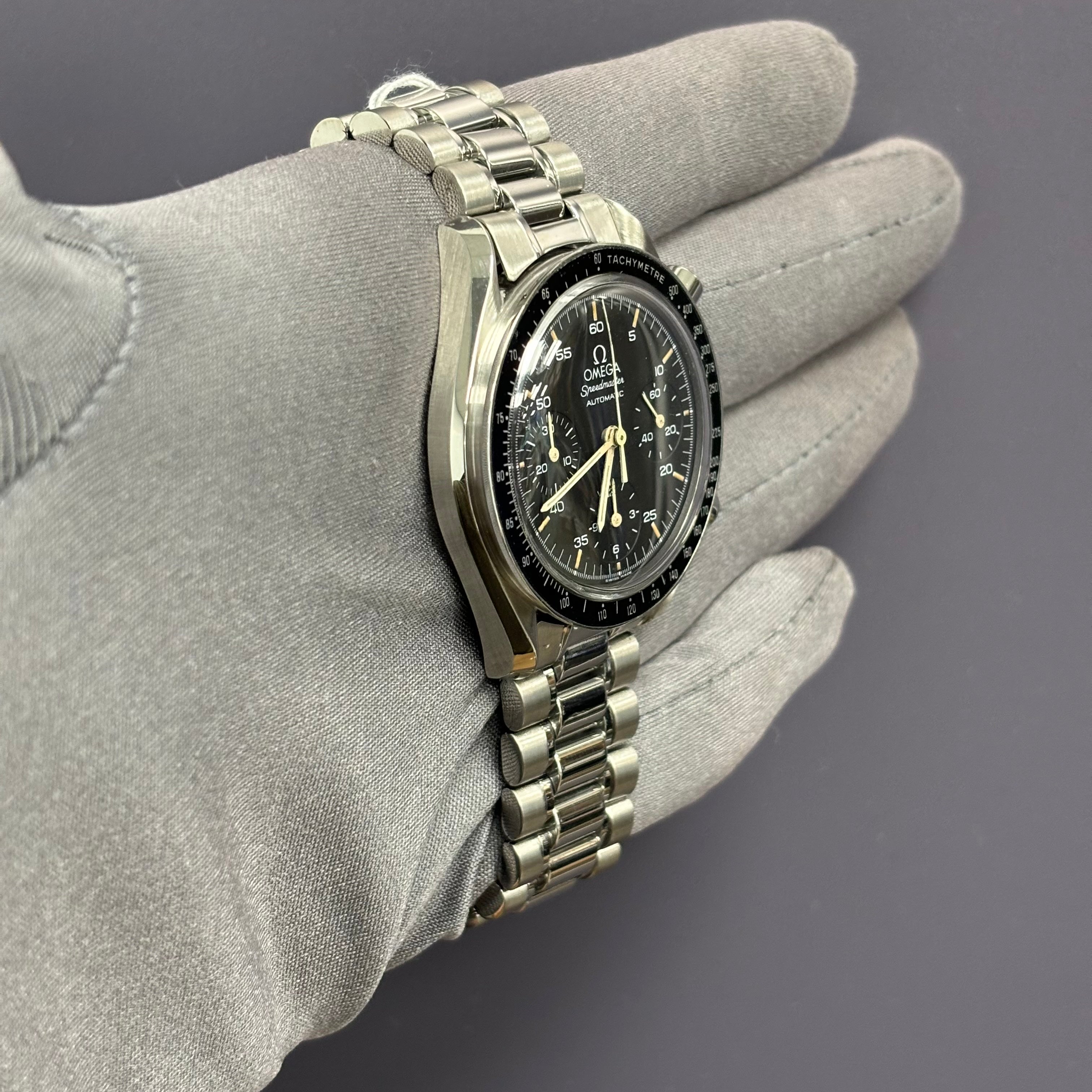 Omega Speedmaster 39mm Black Dial Watch Ref# 3510.50 – Happy Jewelers