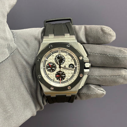 Audemars Piguet Royal Oak 44mm Silver Dial Watch Ref# 26400SO.OO.A002CA.01 - Happy Jewelers Fine Jewelry Lifetime Warranty