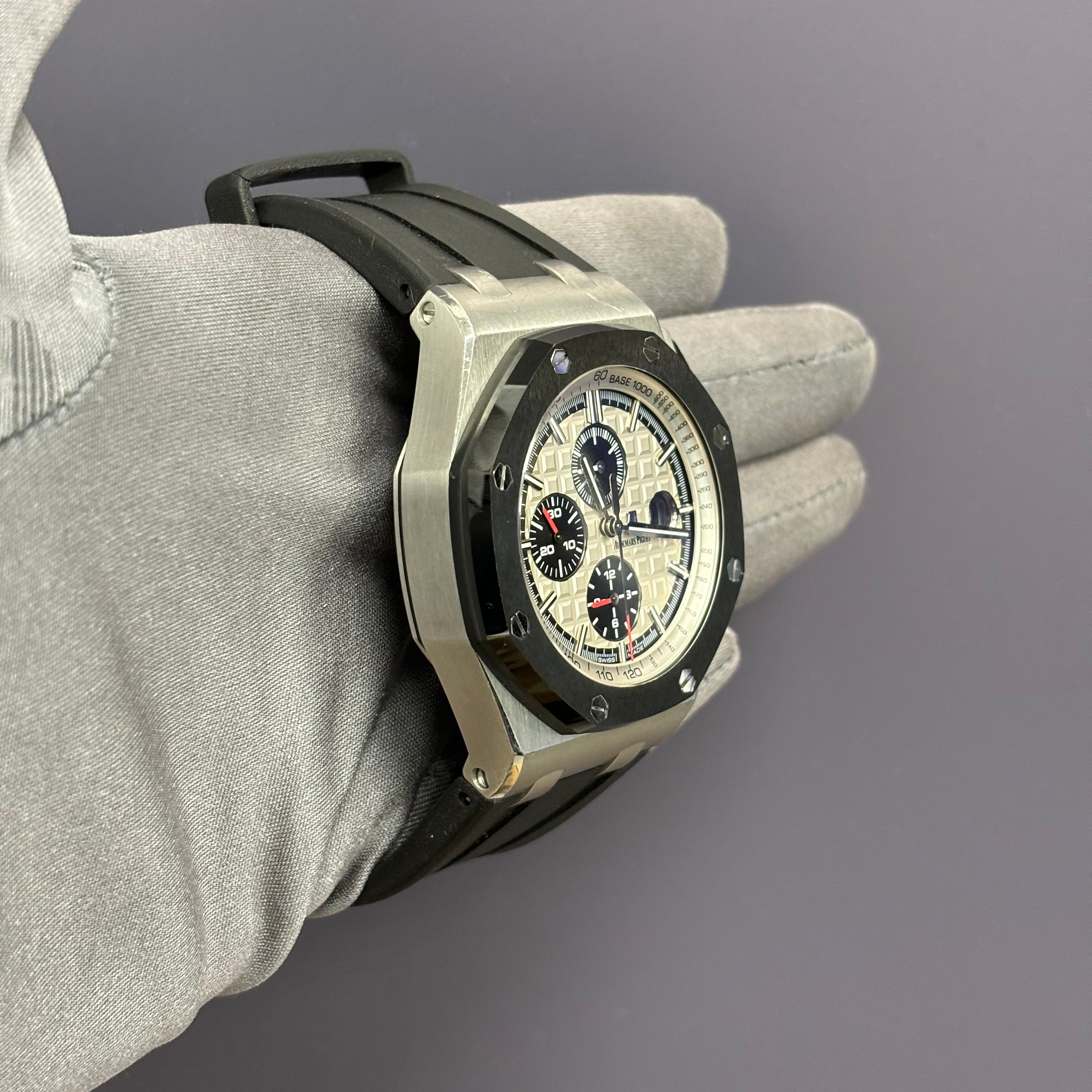 Audemars Piguet Royal Oak 44mm Silver Dial Watch Ref# 26400SO.OO.A002CA.01 - Happy Jewelers Fine Jewelry Lifetime Warranty