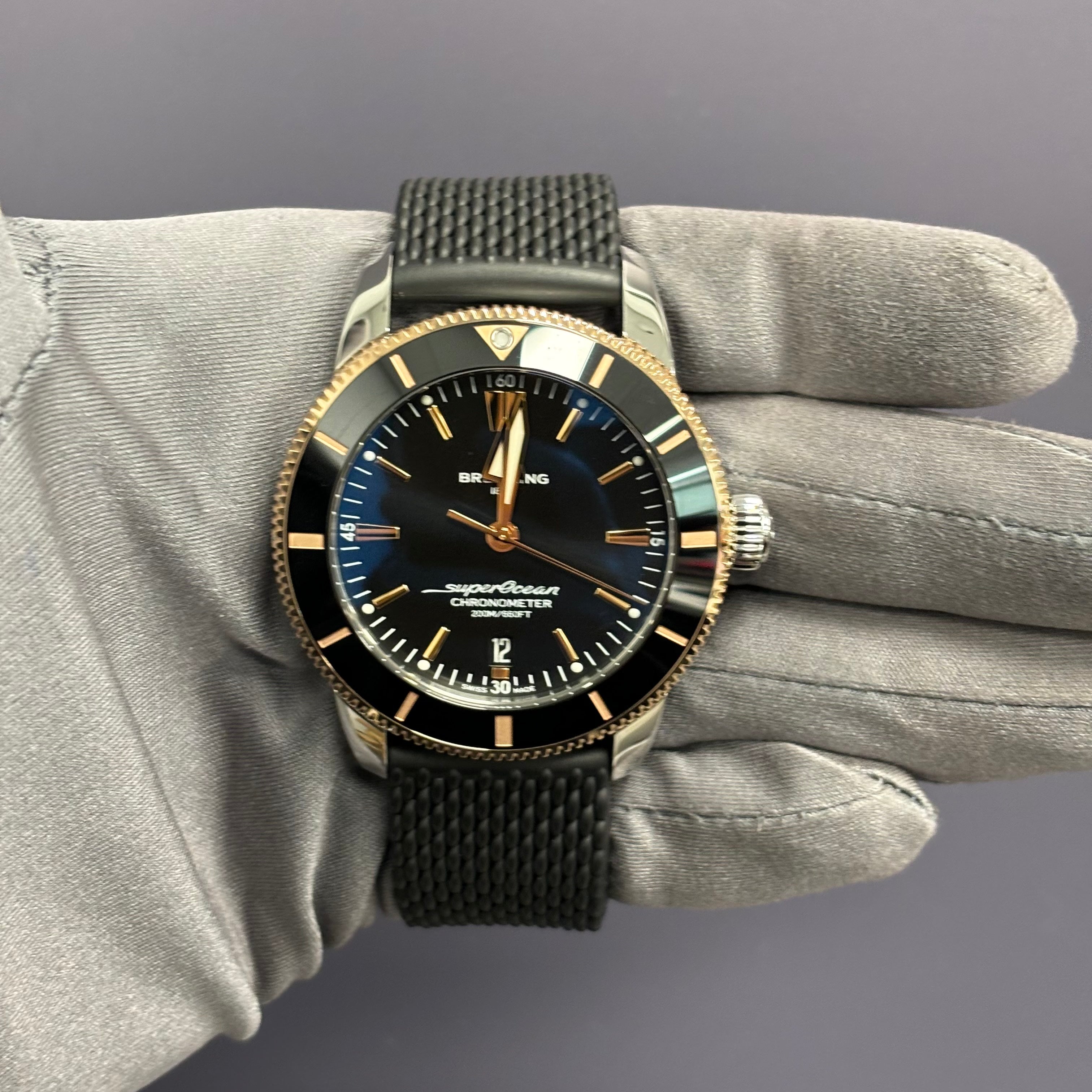 Breitling Superocean 44mm Black Dial Watch Ref# UB2030 - Happy Jewelers Fine Jewelry Lifetime Warranty