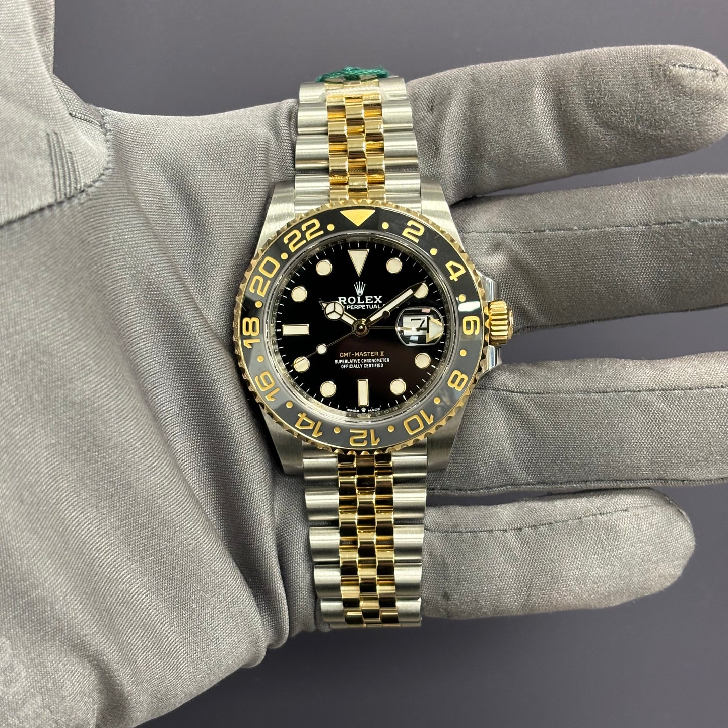 Rolex GMT-Master II 40mm Black Dial Watch Ref# 126713GRNR