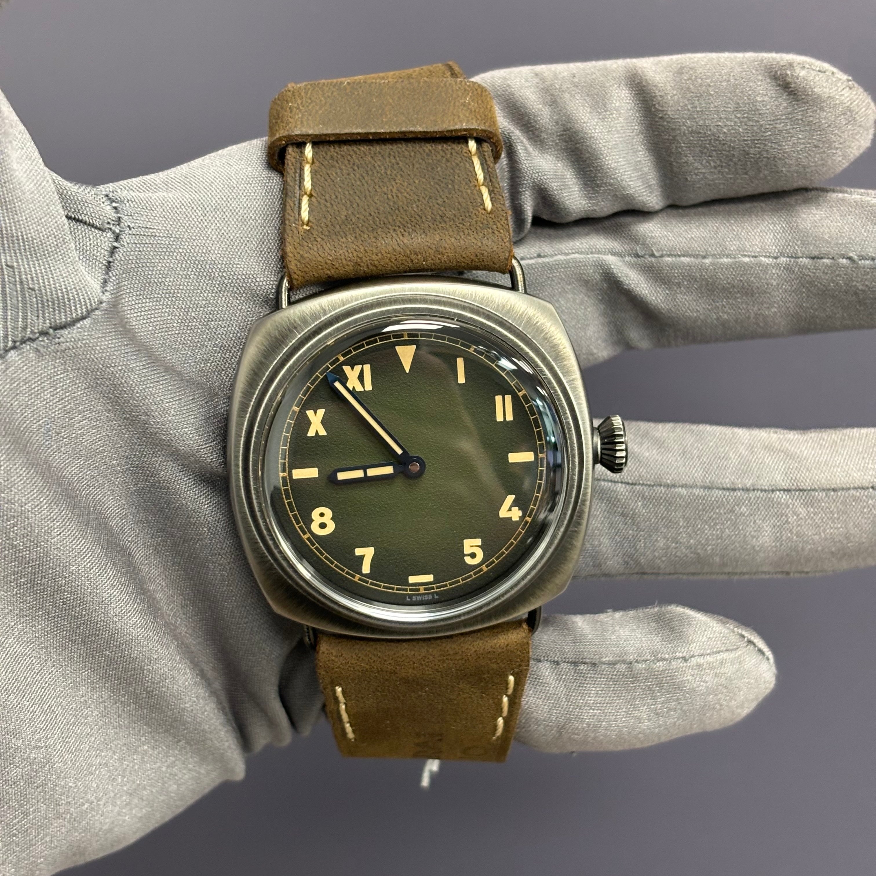 Panerai Radiomir 45mm Green Dial Watch Ref# PAM01349 - Happy Jewelers Fine Jewelry Lifetime Warranty