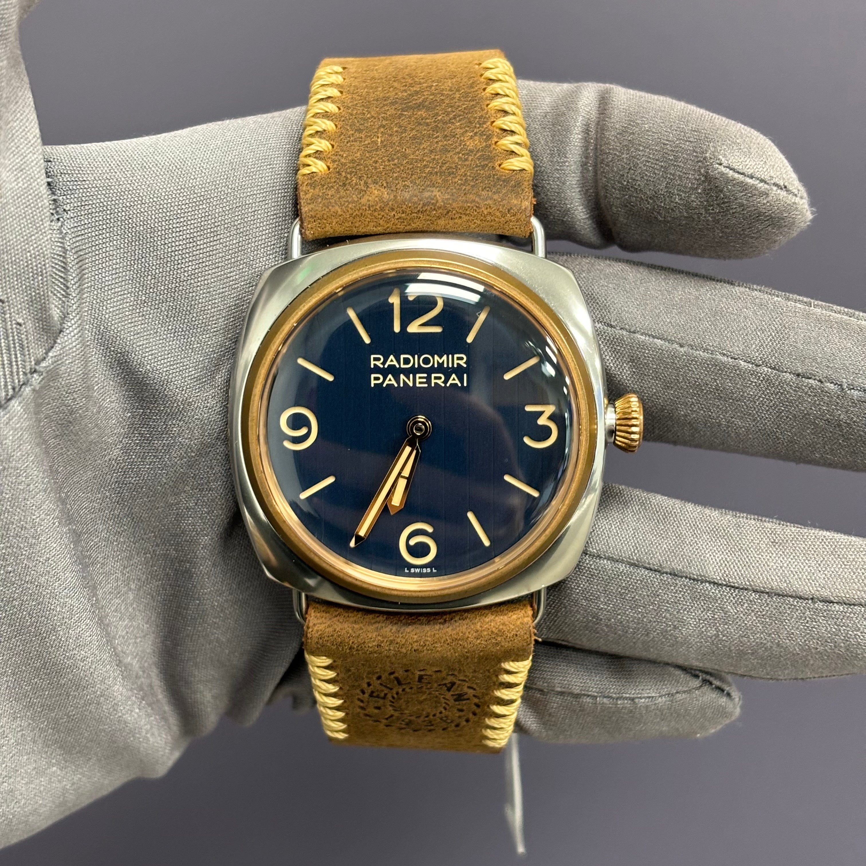 Panerai Radiomir 45mm Blue Dial Watch Ref# PAM01244 - Happy Jewelers Fine Jewelry Lifetime Warranty