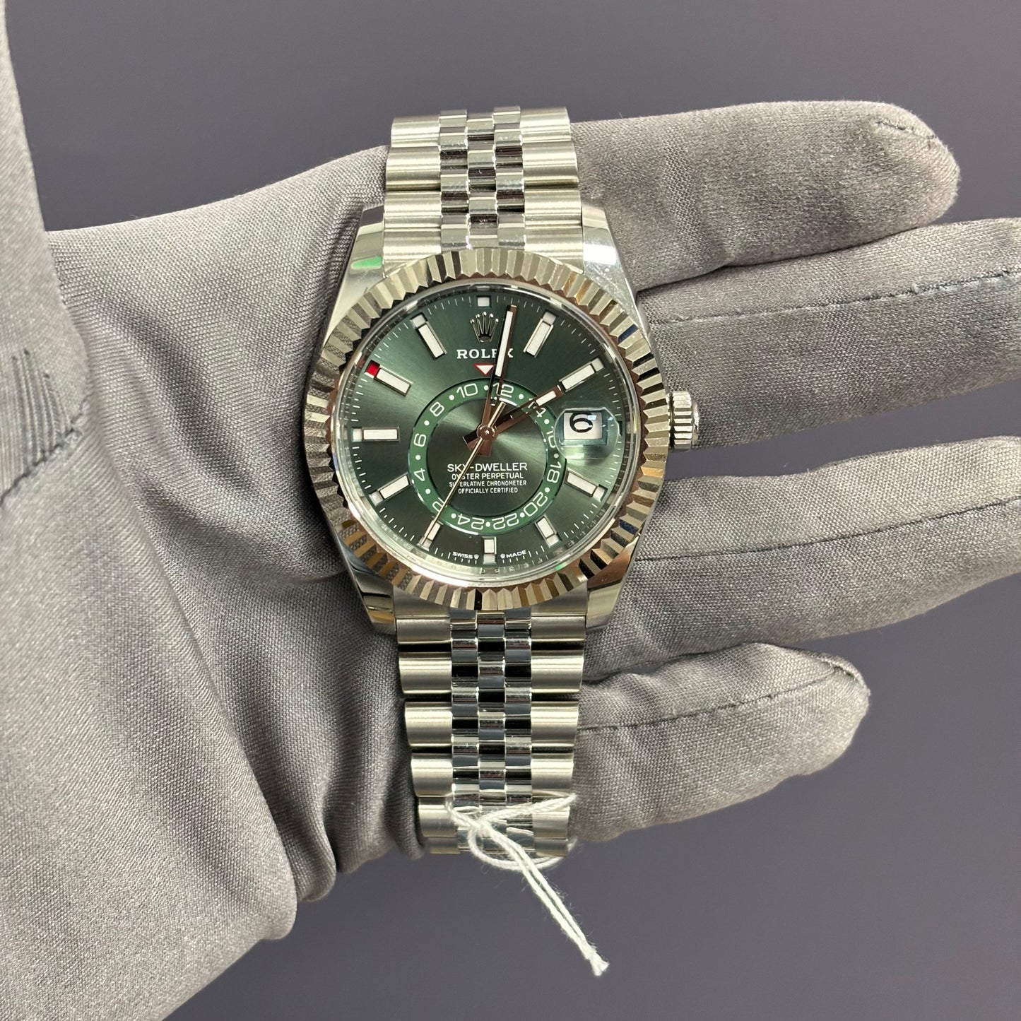 Rolex Sky-Dweller 42mm Green Dial Watch Ref# 336934