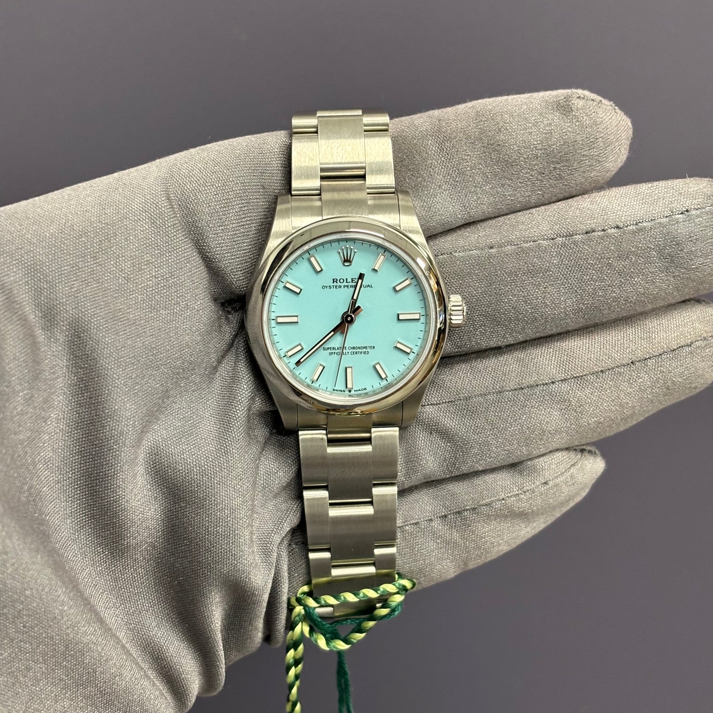 Rolex Oyster Perpetual 31mm Tiffany Dial Watch Ref# 277200