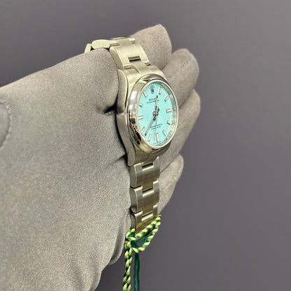 Rolex Oyster Perpetual 31mm Tiffany Dial Watch Ref# 277200 - Happy Jewelers Fine Jewelry Lifetime Warranty