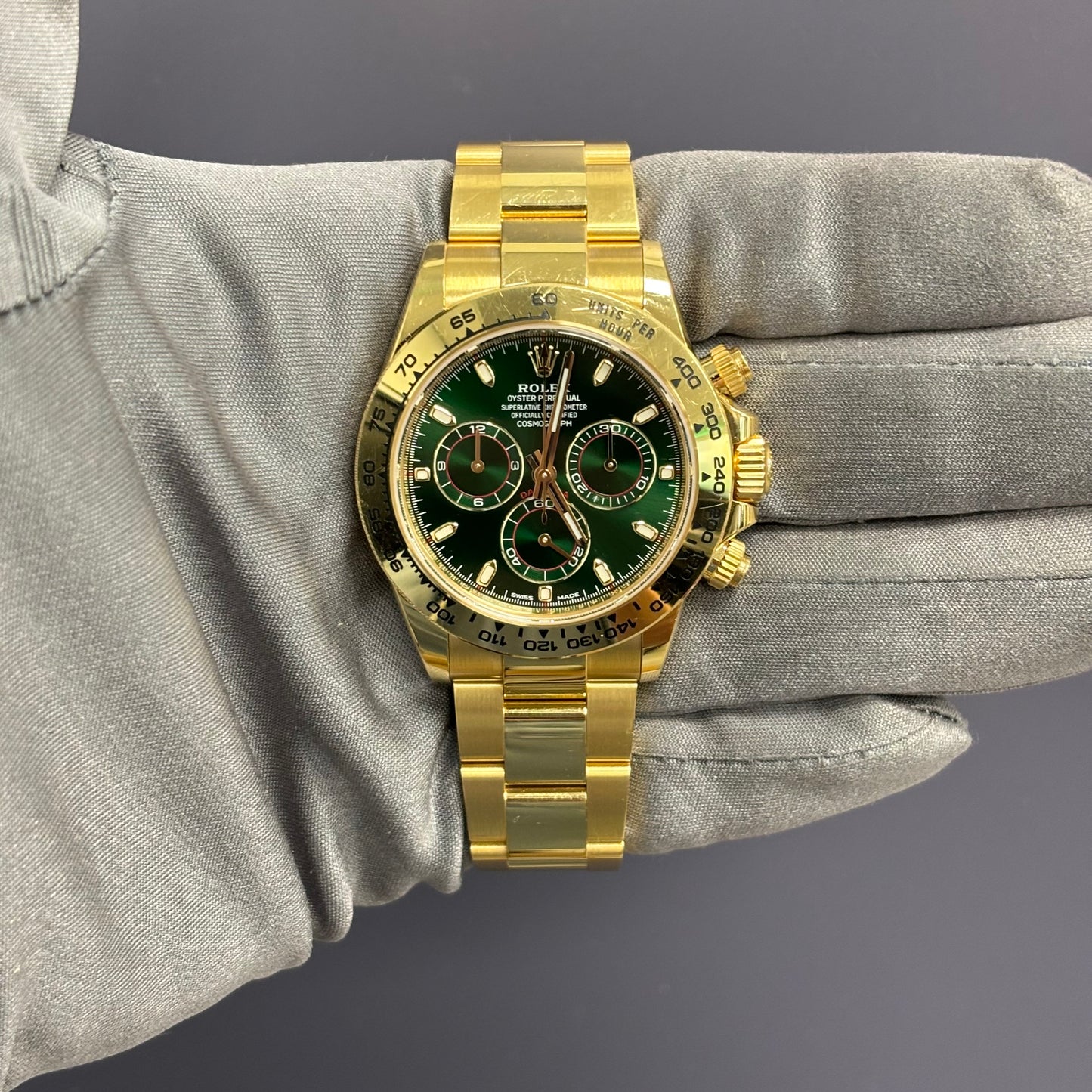 Rolex Daytona 40mm Green Dial Watch Ref# 116508