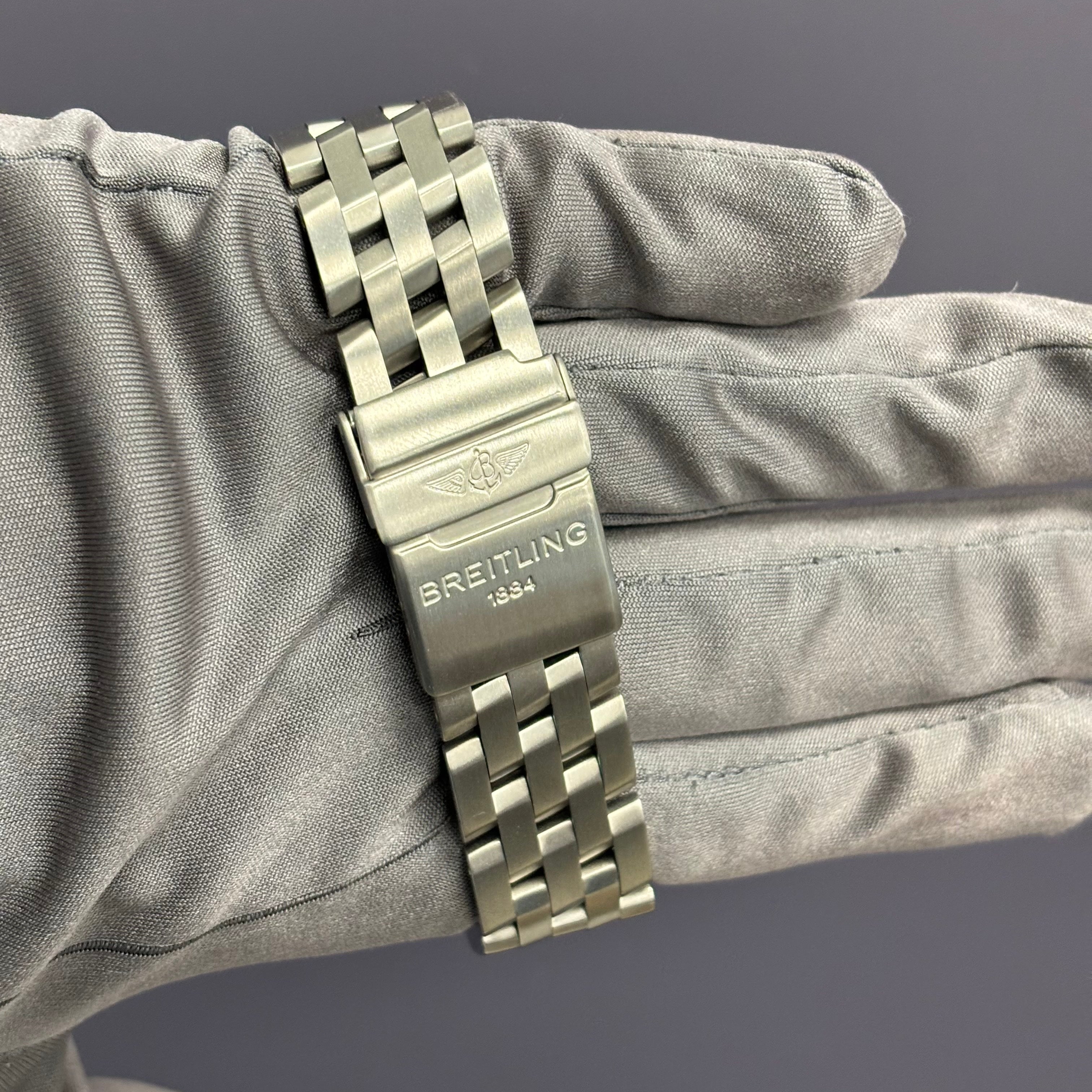 Breitling Chronomat 43mm Black Dial Watch Ref# A44359 - Happy Jewelers Fine Jewelry Lifetime Warranty