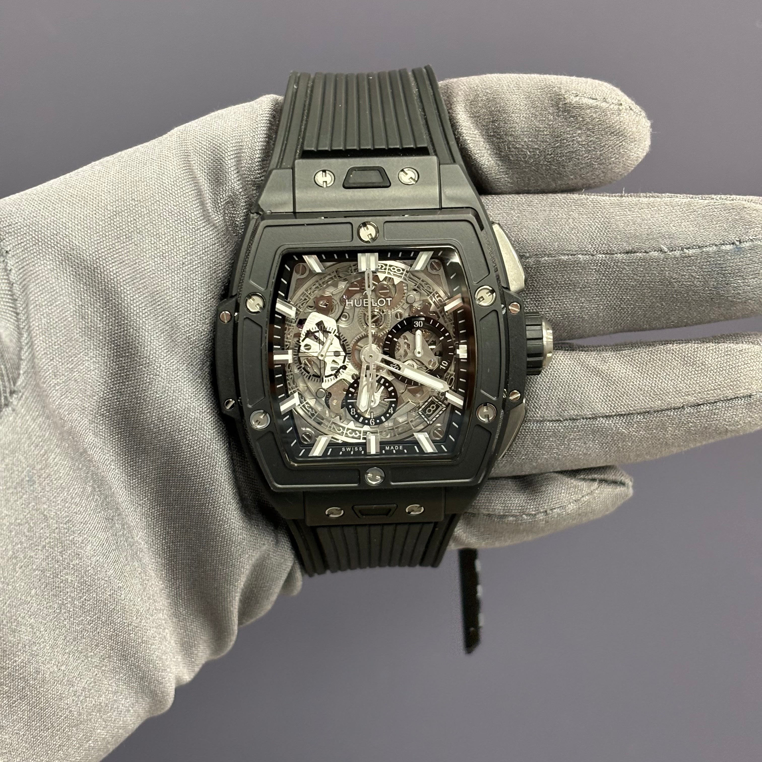 Hublot Big Bang 42mm Openwork Dial Watch Ref# 642.CI.0170.RX - Happy Jewelers Fine Jewelry Lifetime Warranty