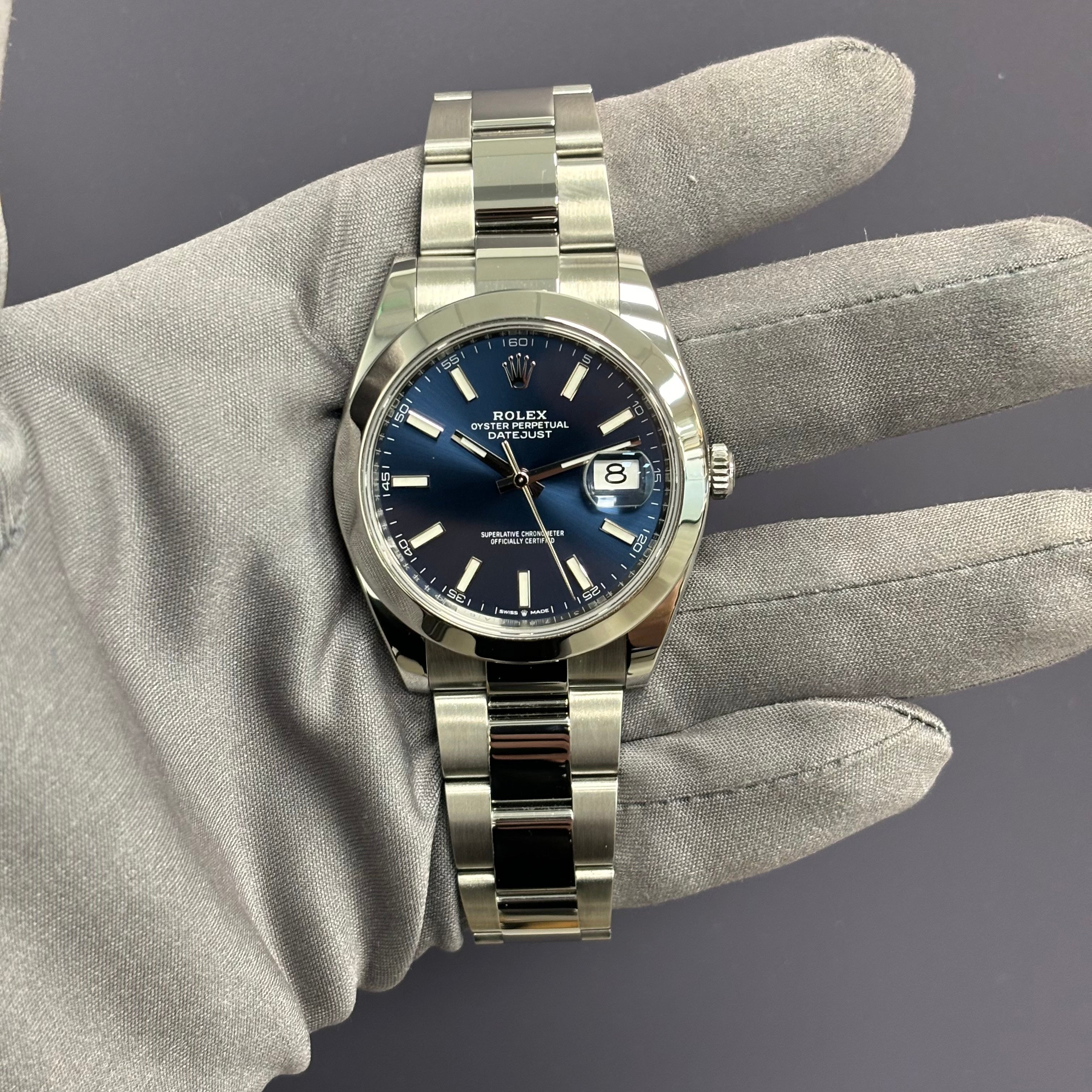 Rolex Datejust 41mm Blue Dial Ref# 126300 - Happy Jewelers Fine Jewelry Lifetime Warranty