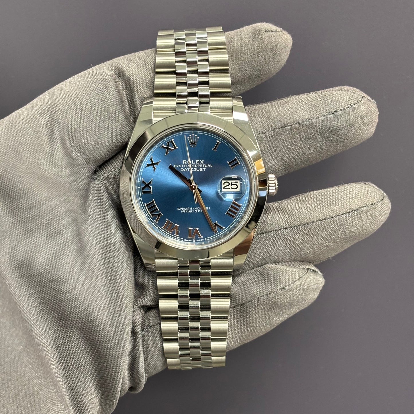 Rolex Datejust 41mm Blue Dial Watch Ref# 126300