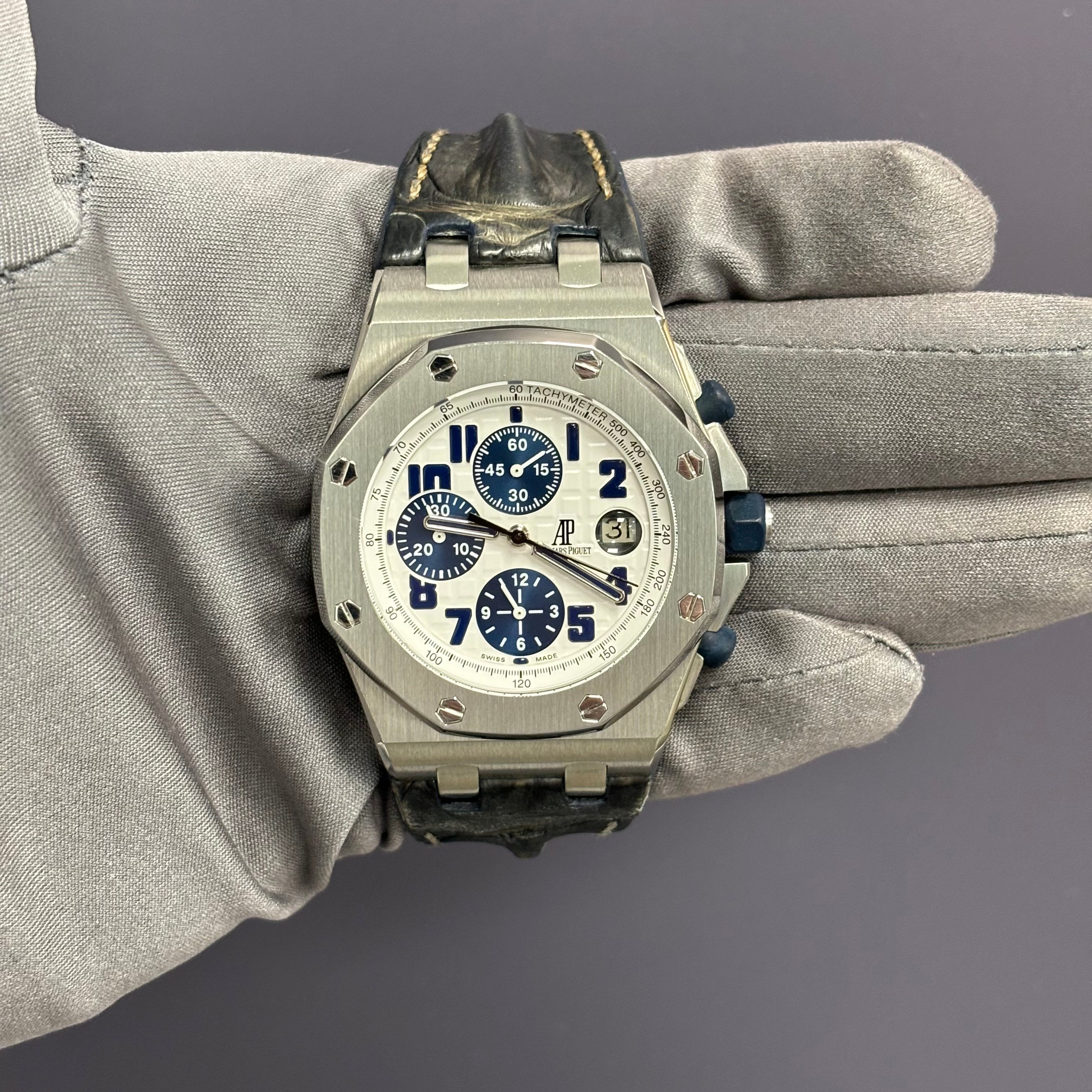 Audemars Piguet Royal Oak 42mm White Dial Ref# 26170ST.OO.D305CR.01 - Happy Jewelers Fine Jewelry Lifetime Warranty