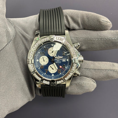 Breitling Super Avenger 48mm Blue Dial Watch Ref# A13370 - Happy Jewelers Fine Jewelry Lifetime Warranty