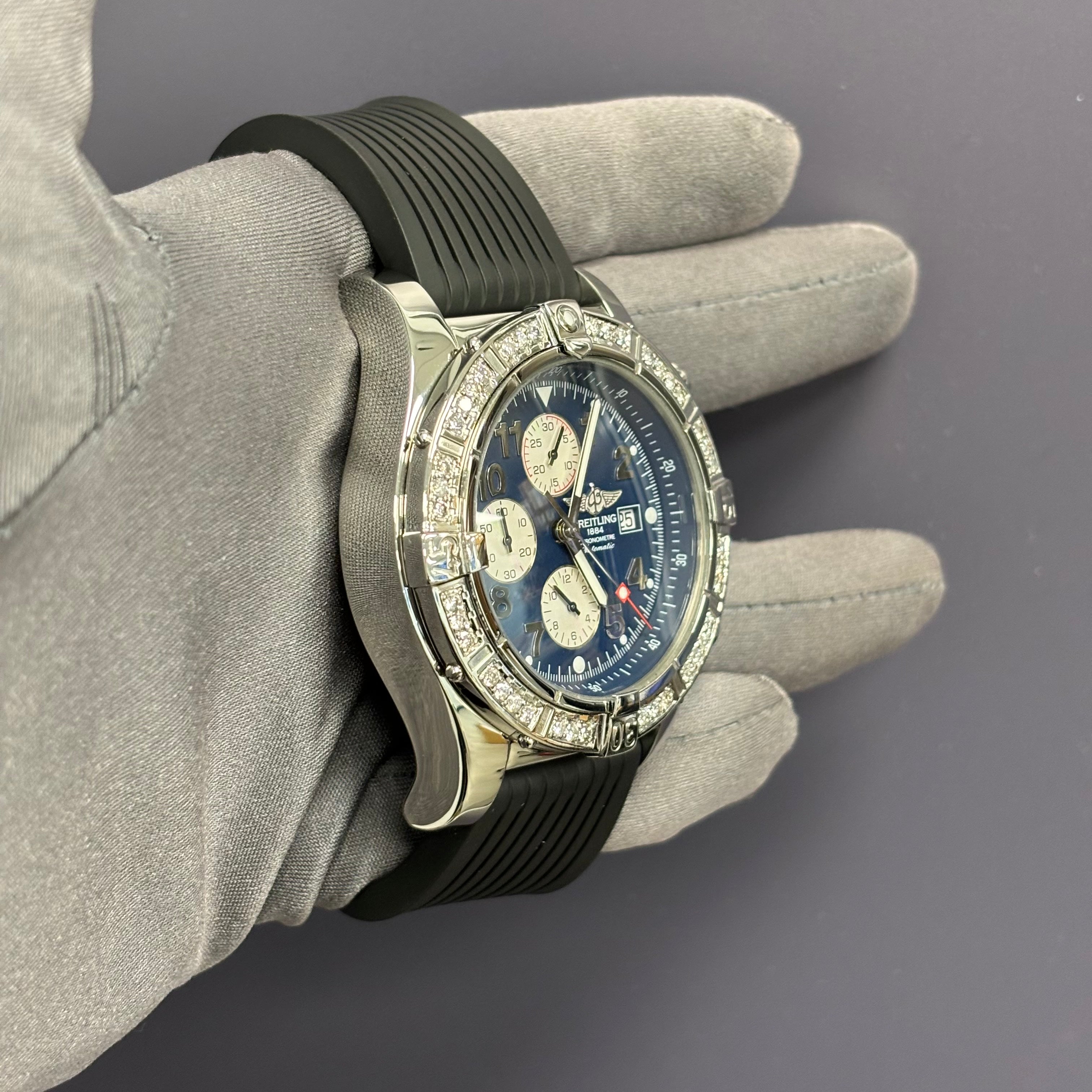 Breitling Super Avenger 48mm Blue Dial Watch Ref# A13370 - Happy Jewelers Fine Jewelry Lifetime Warranty