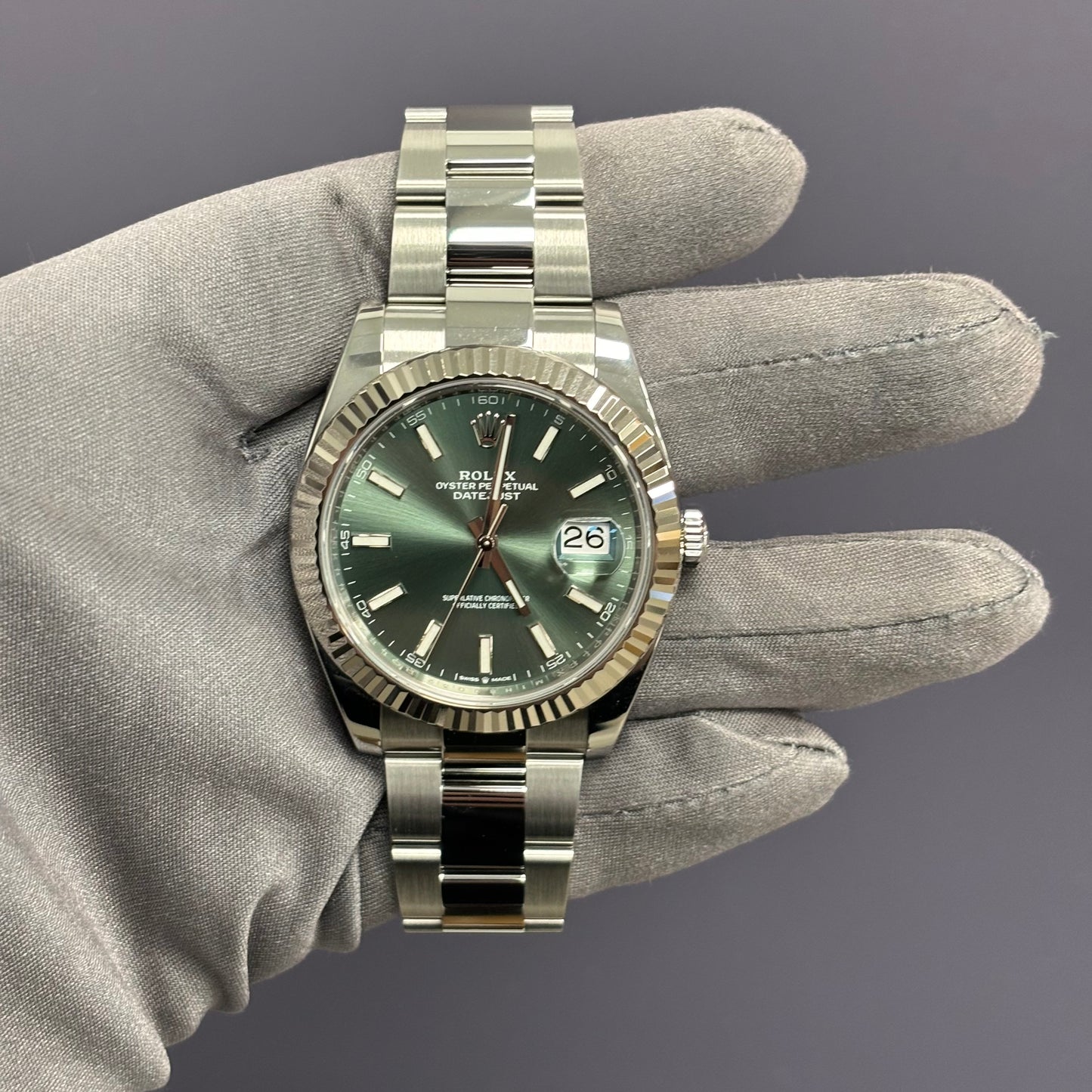 Rolex Datejust 41mm Green Dial Watch Ref# 126334