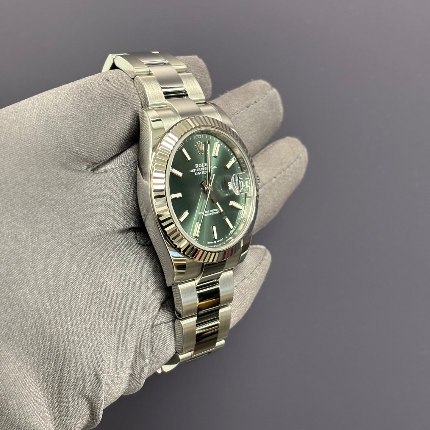 Rolex Datejust 41mm Green Dial Watch Ref# 126334