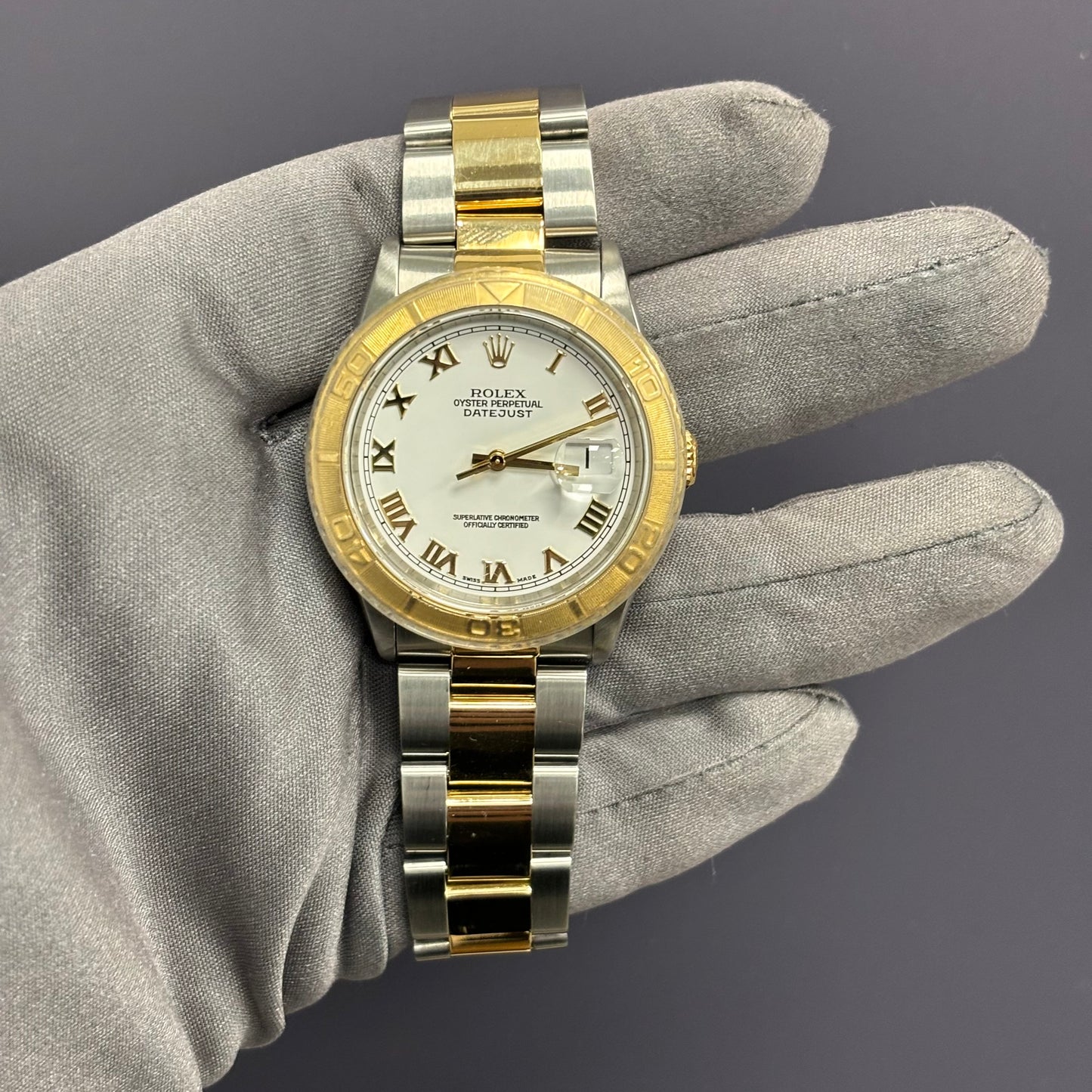 Rolex Datejust 36mm White Dial Watch Ref# 16263