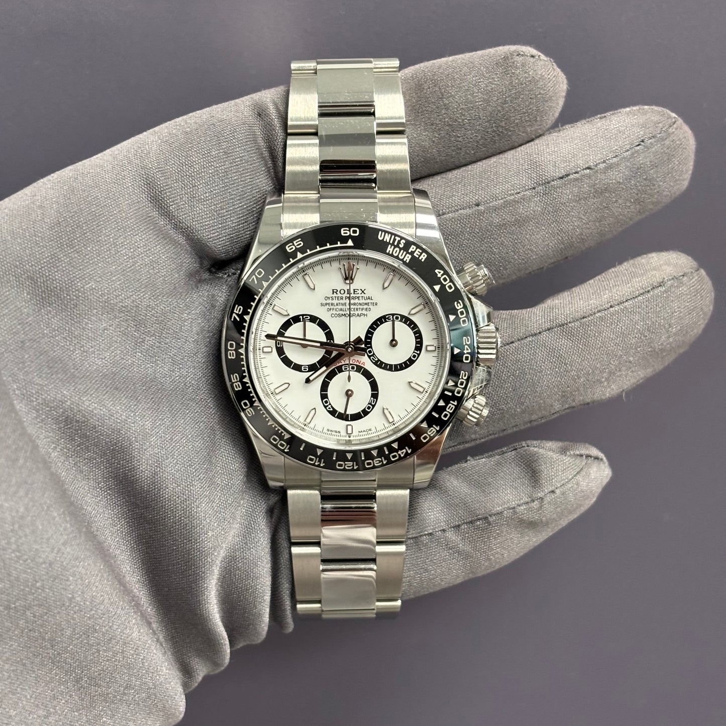 Rolex Daytona 40mm White Dial Watch Ref# 126500LN