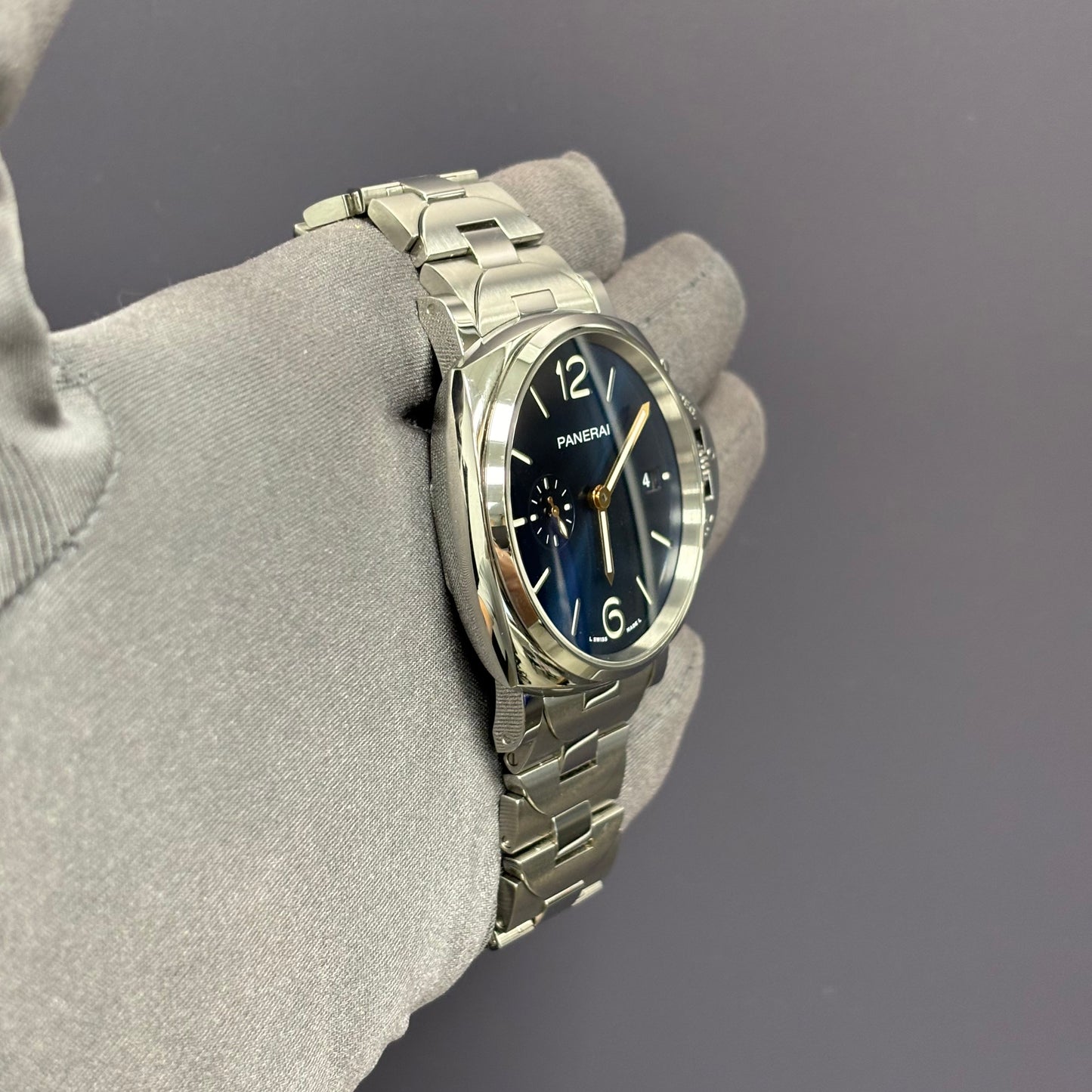 Panerai Luminor 42mm Blue Dial Watch Ref# PAM01124