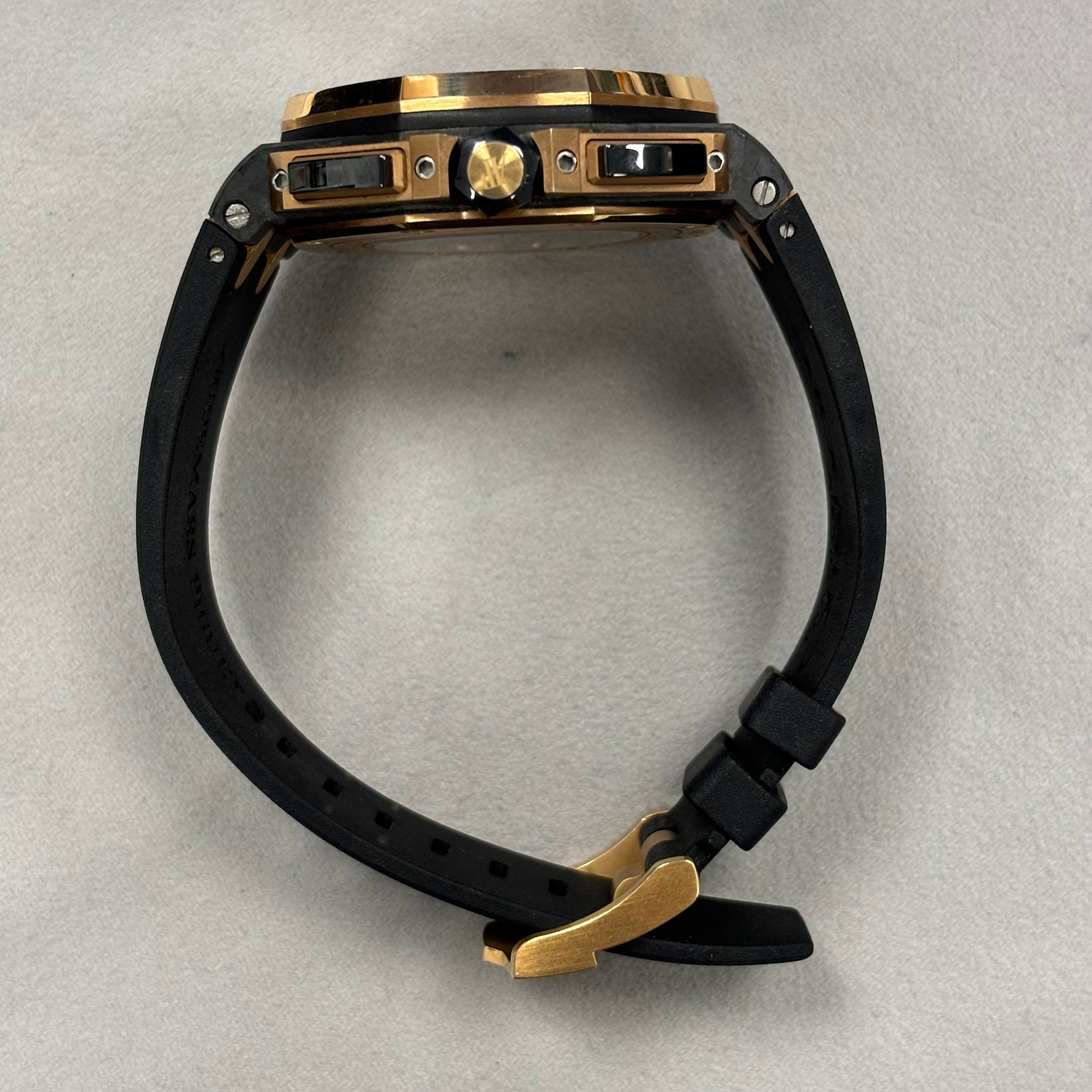 Audemars Piguet Royal Oak 44mm Black Dial Watch Ref# 26406FR.OO.A002CA.01 - Happy Jewelers Fine Jewelry Lifetime Warranty