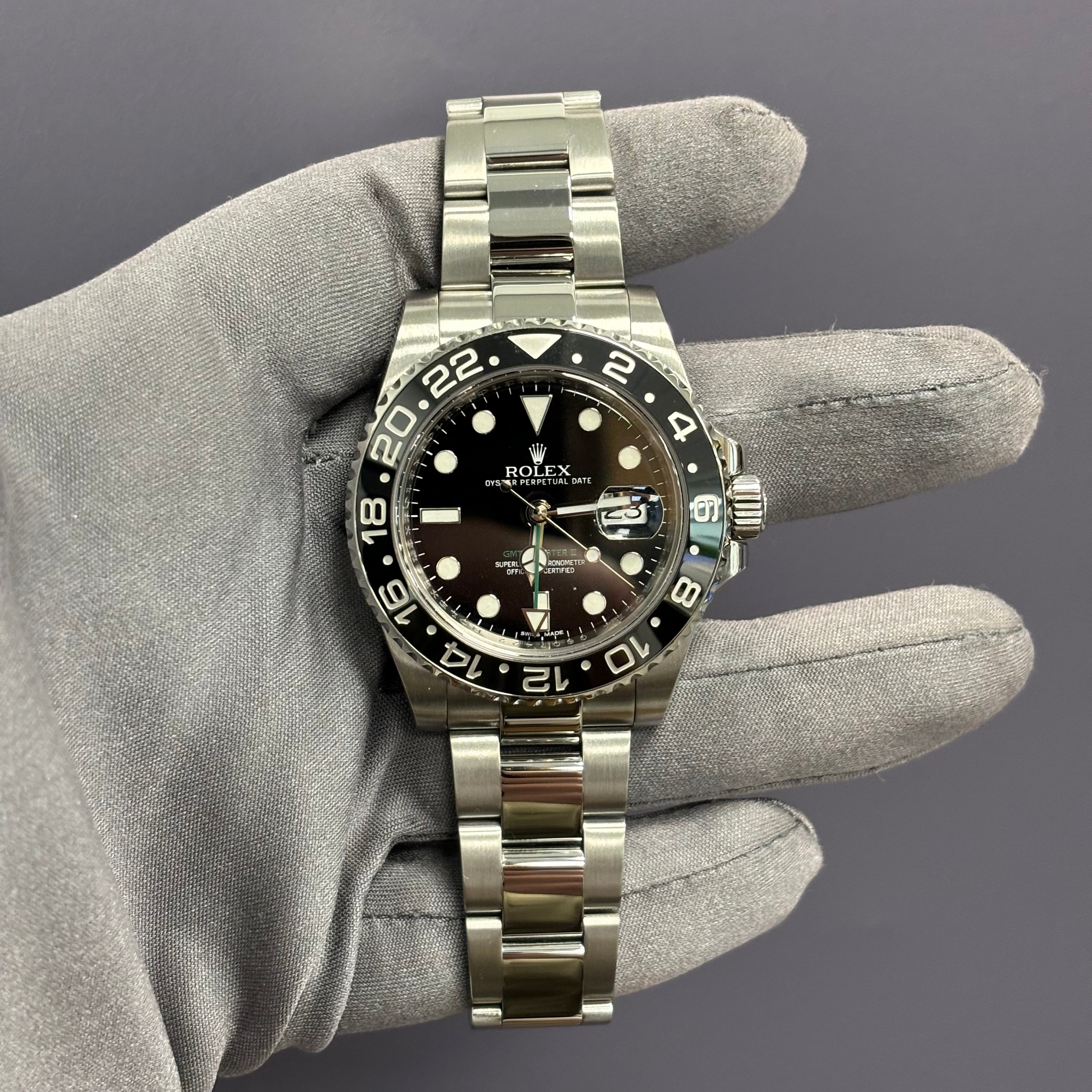 Rolex GMT-Master II 40mm Black Dial Watch Ref# 116710LN - Happy Jewelers Fine Jewelry Lifetime Warranty