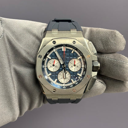 Audemars Piguet Royal Oak 43mm Black Dial Watch Ref# 26420TI.OO.A027CA.01 - Happy Jewelers Fine Jewelry Lifetime Warranty