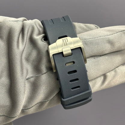 Audemars Piguet Royal Oak 43mm Black Dial Watch Ref# 26420TI.OO.A027CA.01 - Happy Jewelers Fine Jewelry Lifetime Warranty